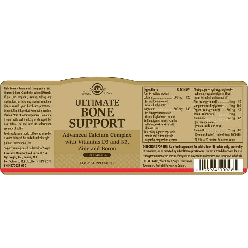 SOLGAR - Ultimate Bone Support - 120tabs