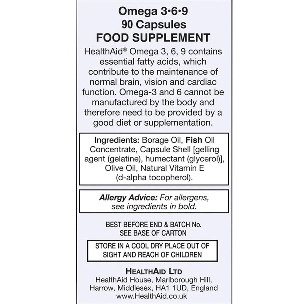 HEALTH AID - Omega 3-6-9 - 90caps