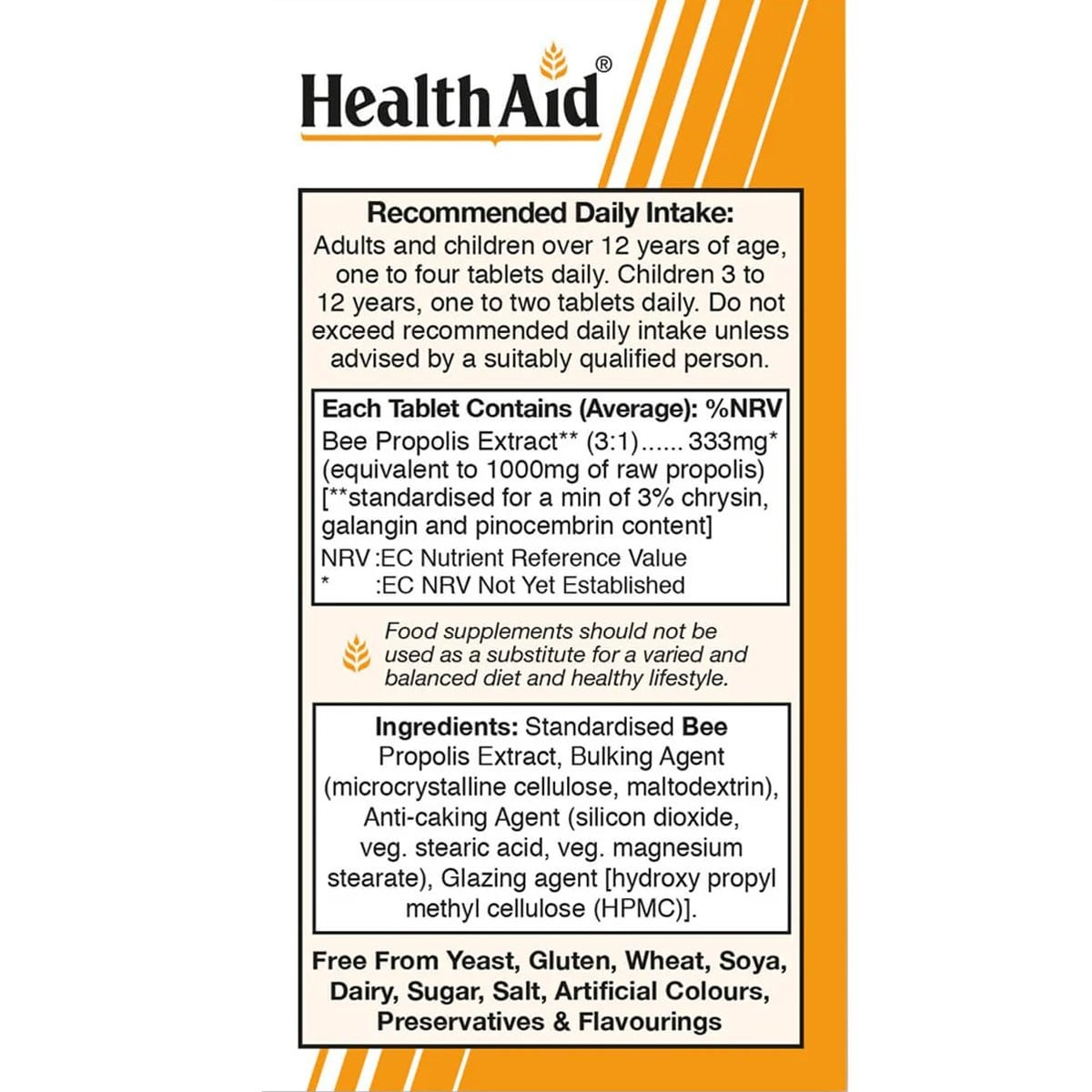 HEALTH AID - Bee Propolis 1000mg - 60tabs