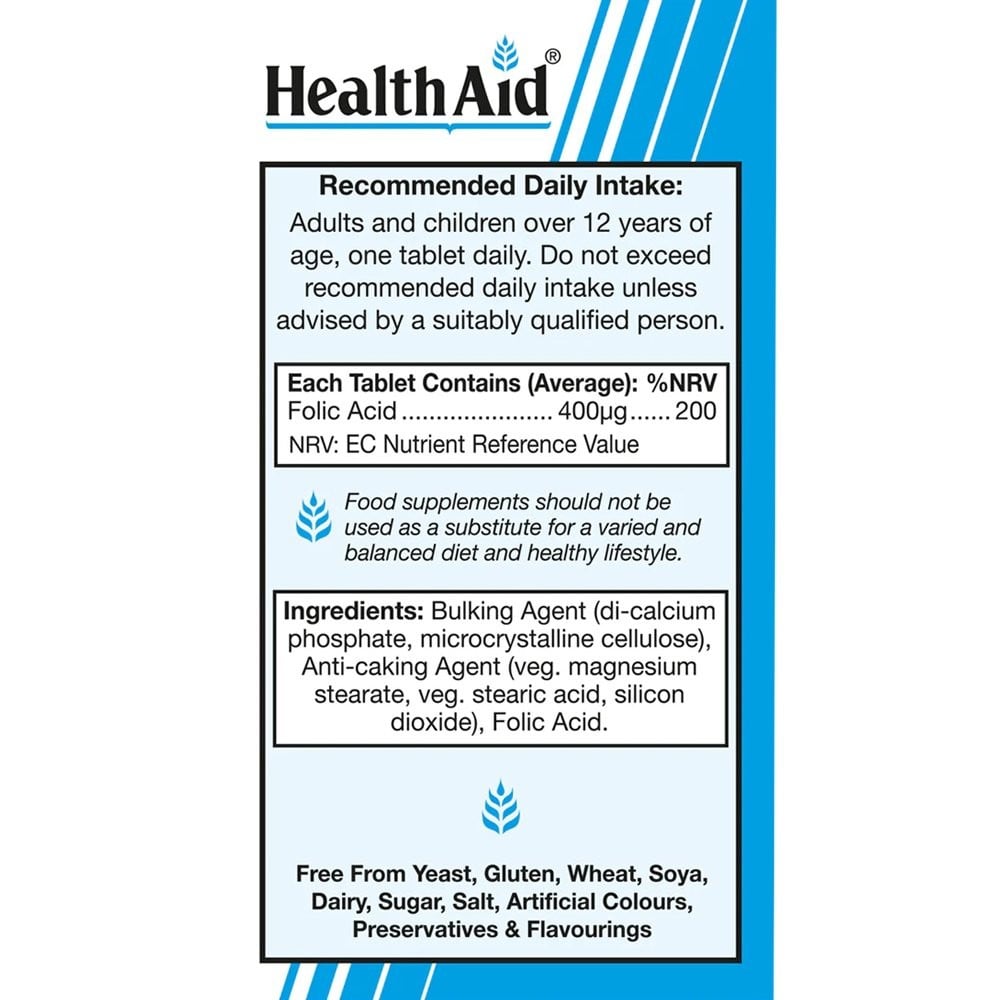 HEALTHAID - Folic Acid 400μg - 90tabs