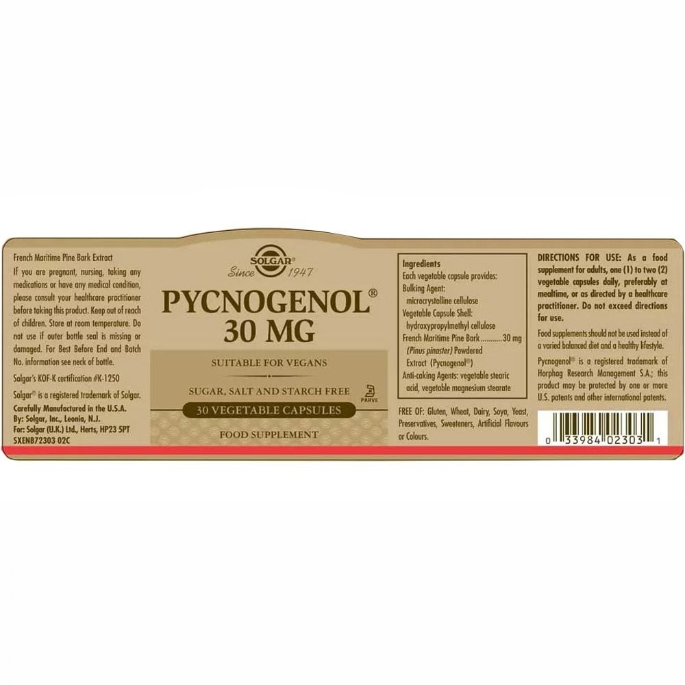 SOLGAR - Pycnogenol 30mg - 30caps