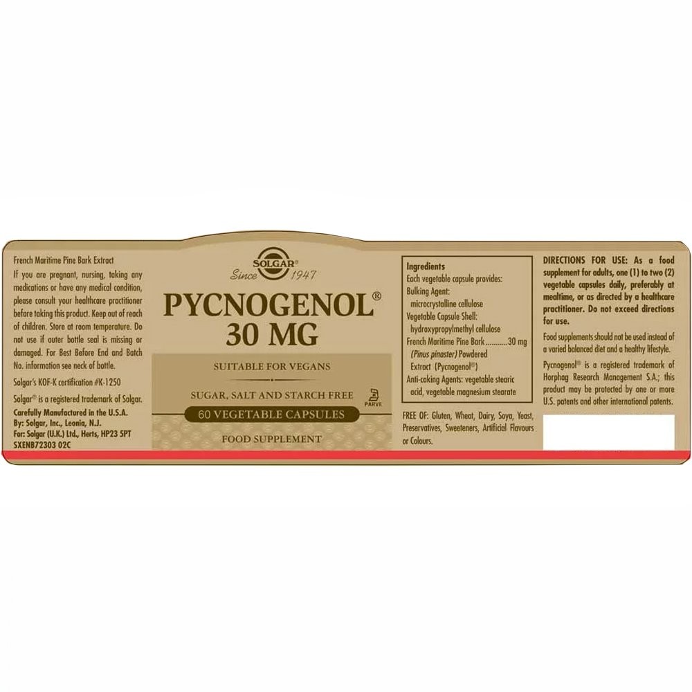 SOLGAR - Pycnogenol 30mg - 60caps