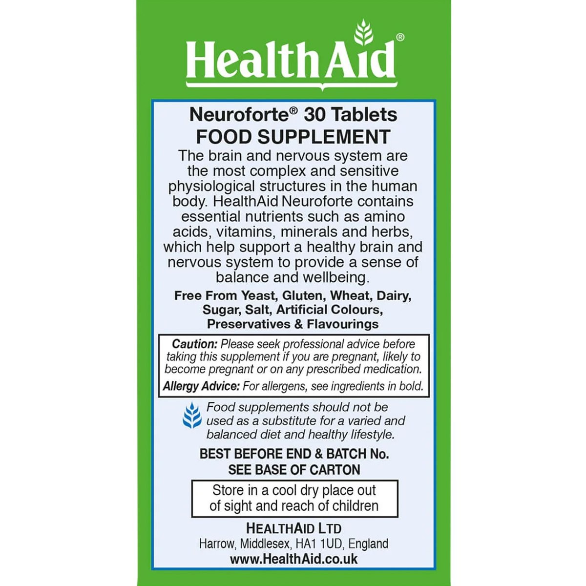 HEALTH AID - Νeuroforte - 30tabs