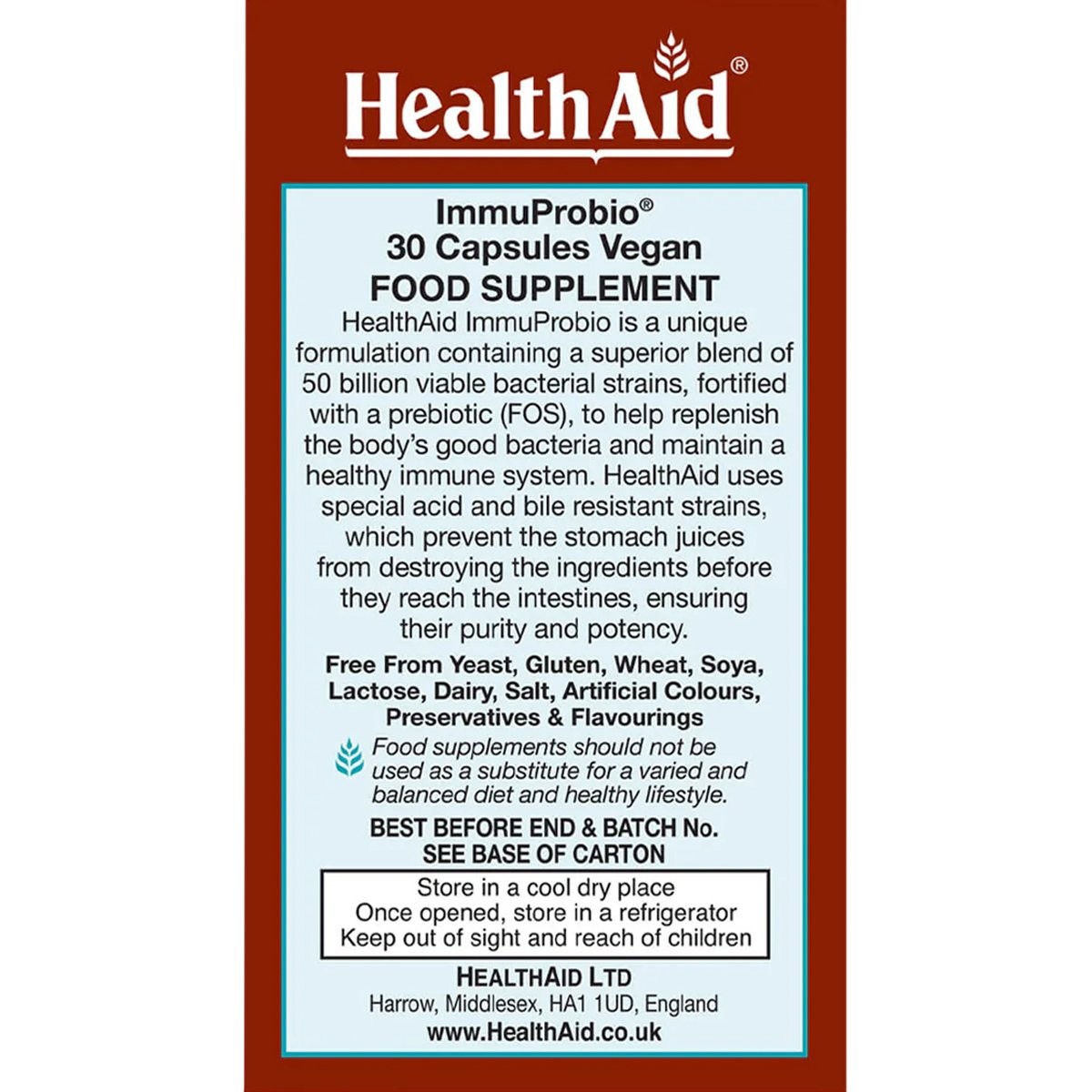 HEALTH AID - ImmuProbio - 30caps