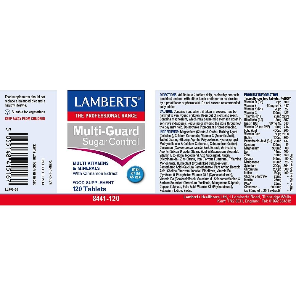 LAMBERTS - Multi-Guard Sugar Control - 120tabs