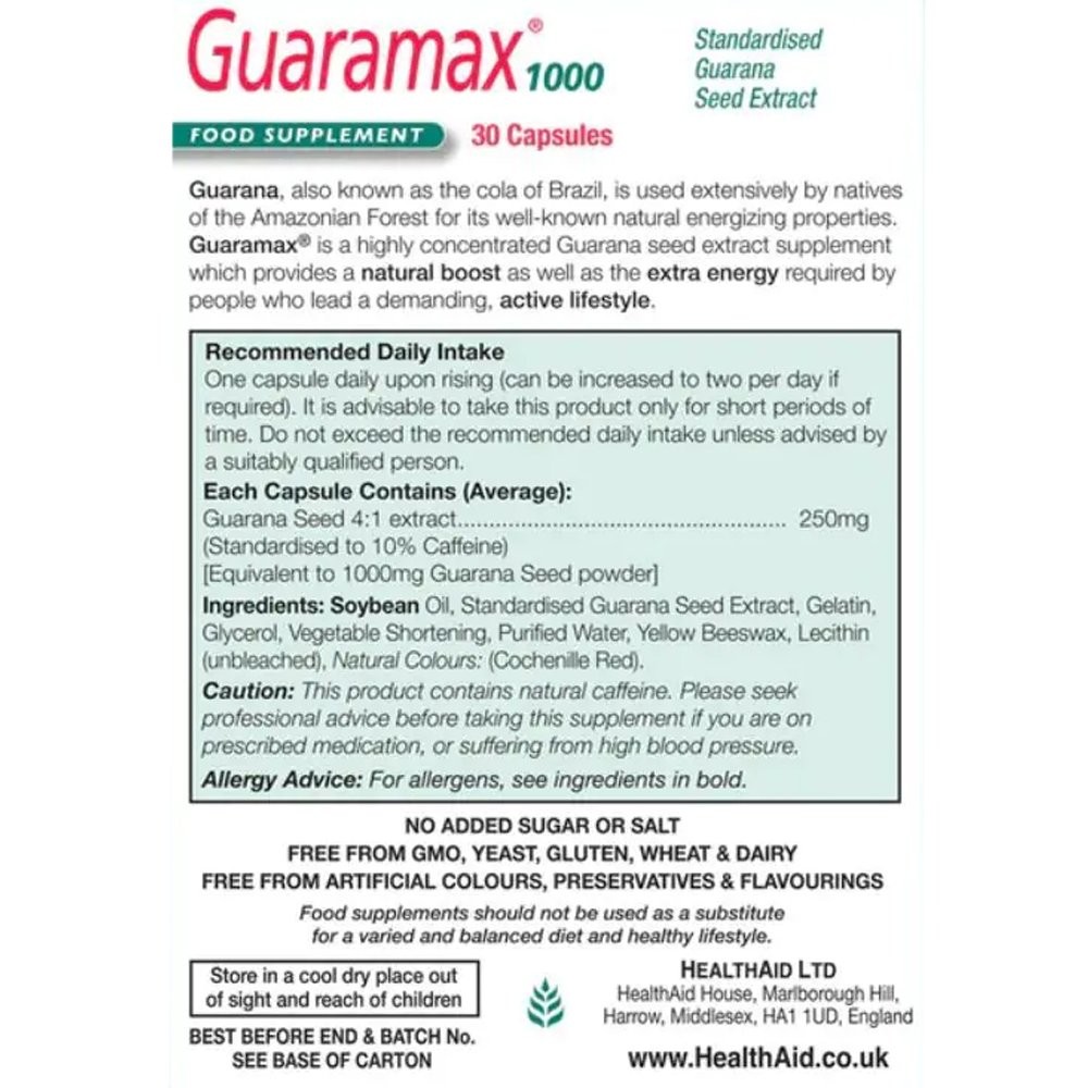 HEALTH AID - Guaramax 1000 - 30caps