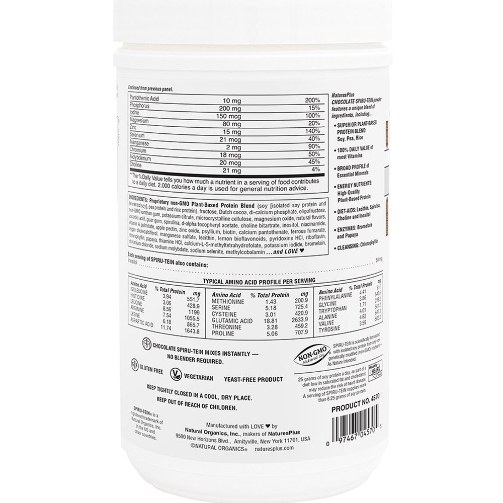 NATURES PLUS - SPIRU TEIN Chocolate - 476gr