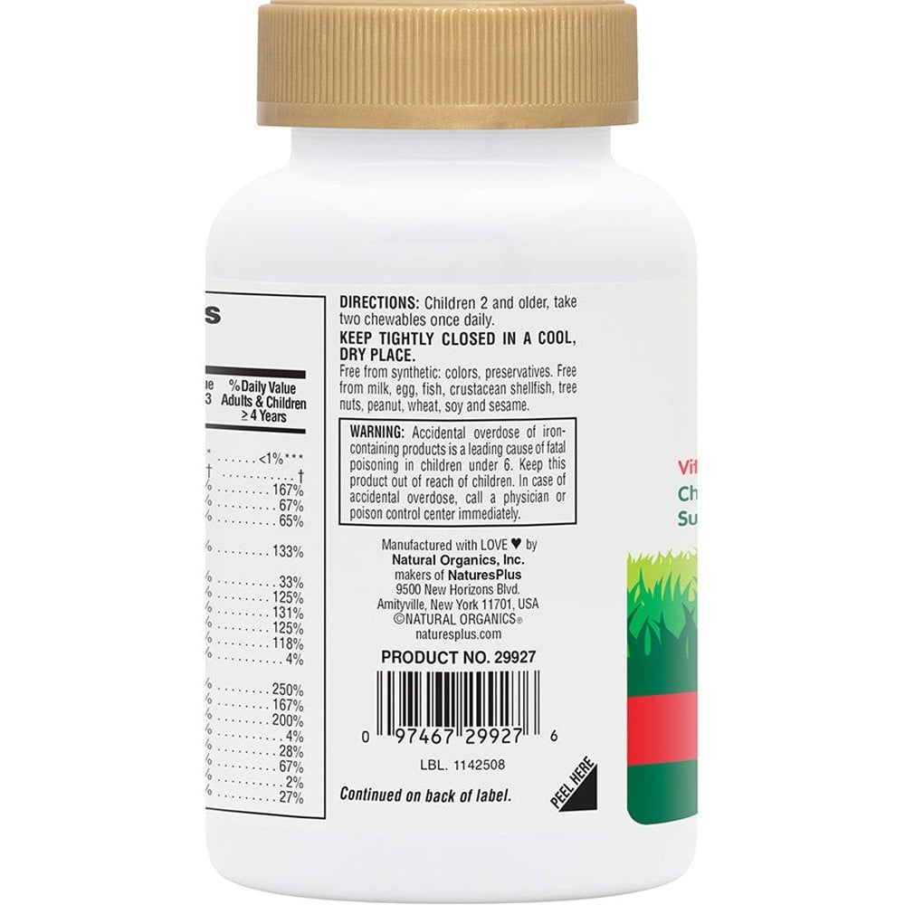 NATURE'S PLUS - SOURCE OF LIFE ANIMAL PARADE GOLD Multi Vitamin & Mineral (cherry, orange & grape) - 60chew.tabs