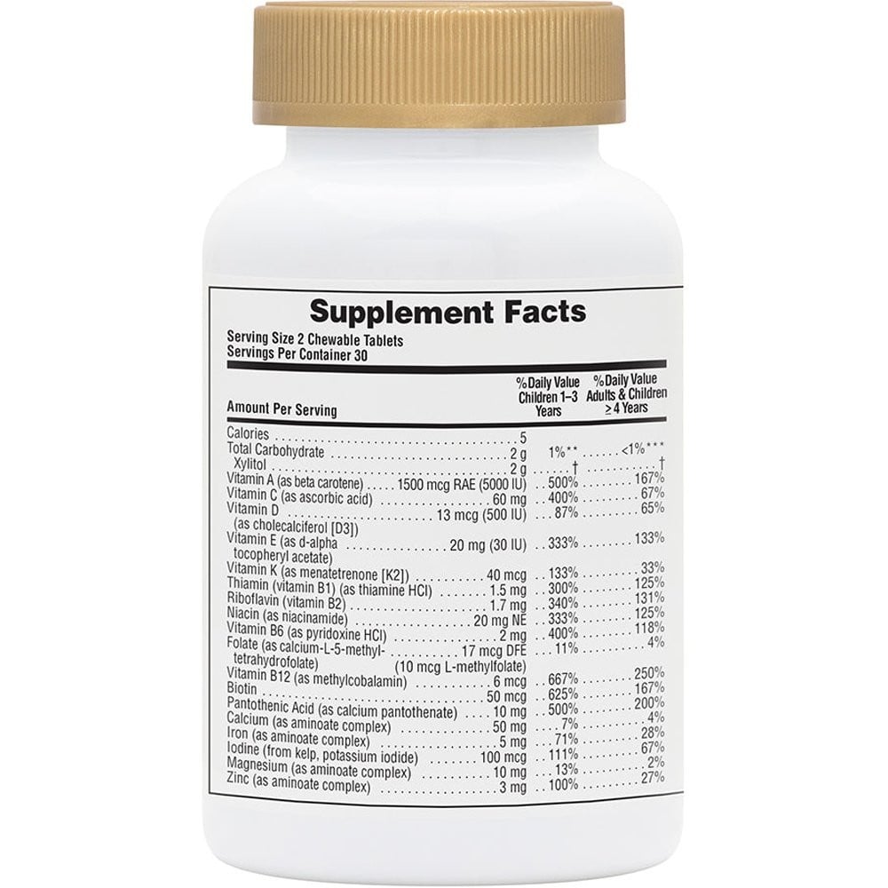 NATURE'S PLUS - SOURCE OF LIFE ANIMAL PARADE GOLD Multi Vitamin & Mineral (cherry, orange & grape) - 60chew.tabs