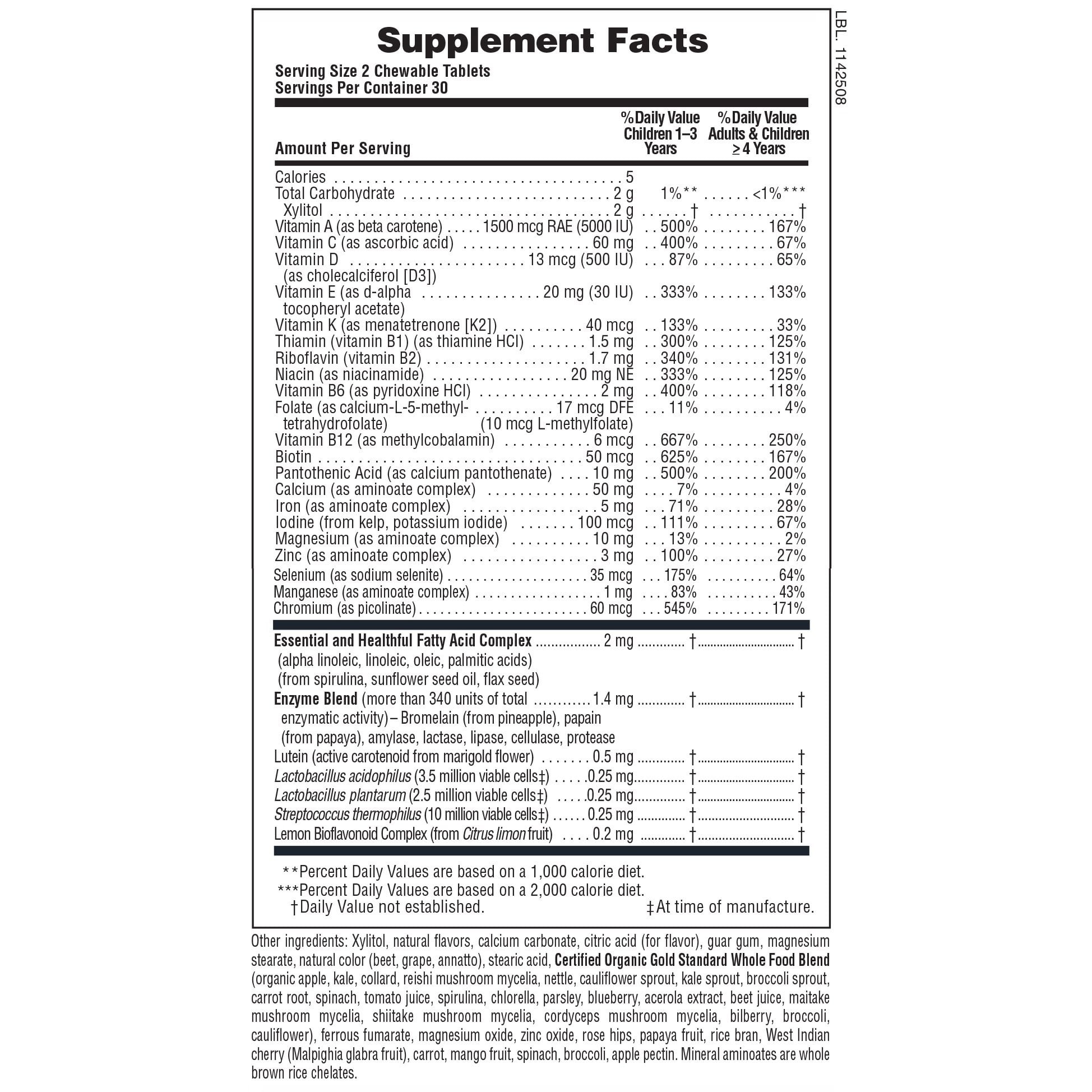 NATURE'S PLUS - SOURCE OF LIFE ANIMAL PARADE GOLD Multi Vitamin & Mineral (cherry, orange & grape) - 60chew.tabs