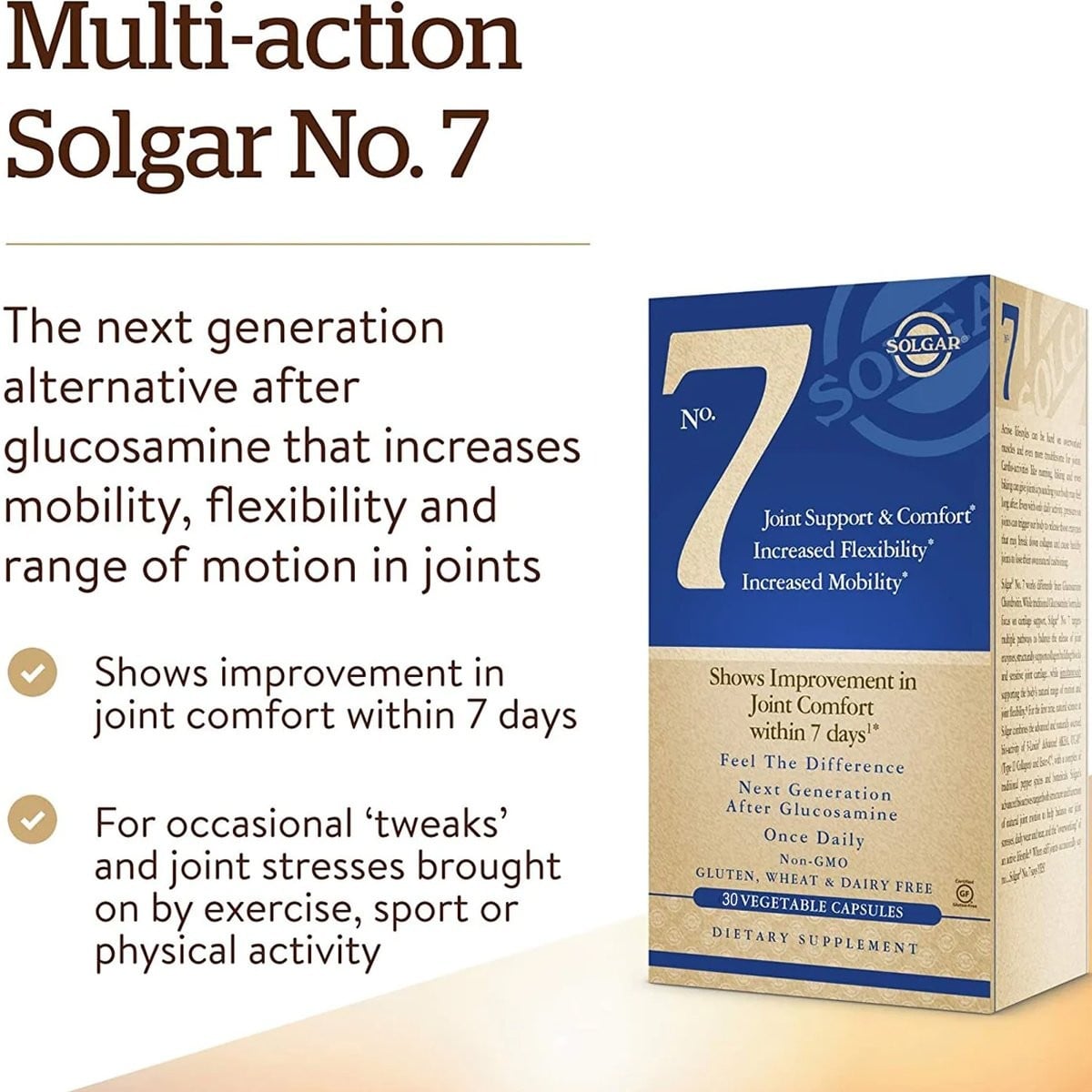 SOLGAR - No7 Joint Support & Comfort, Flexibility & Stability - 30caps