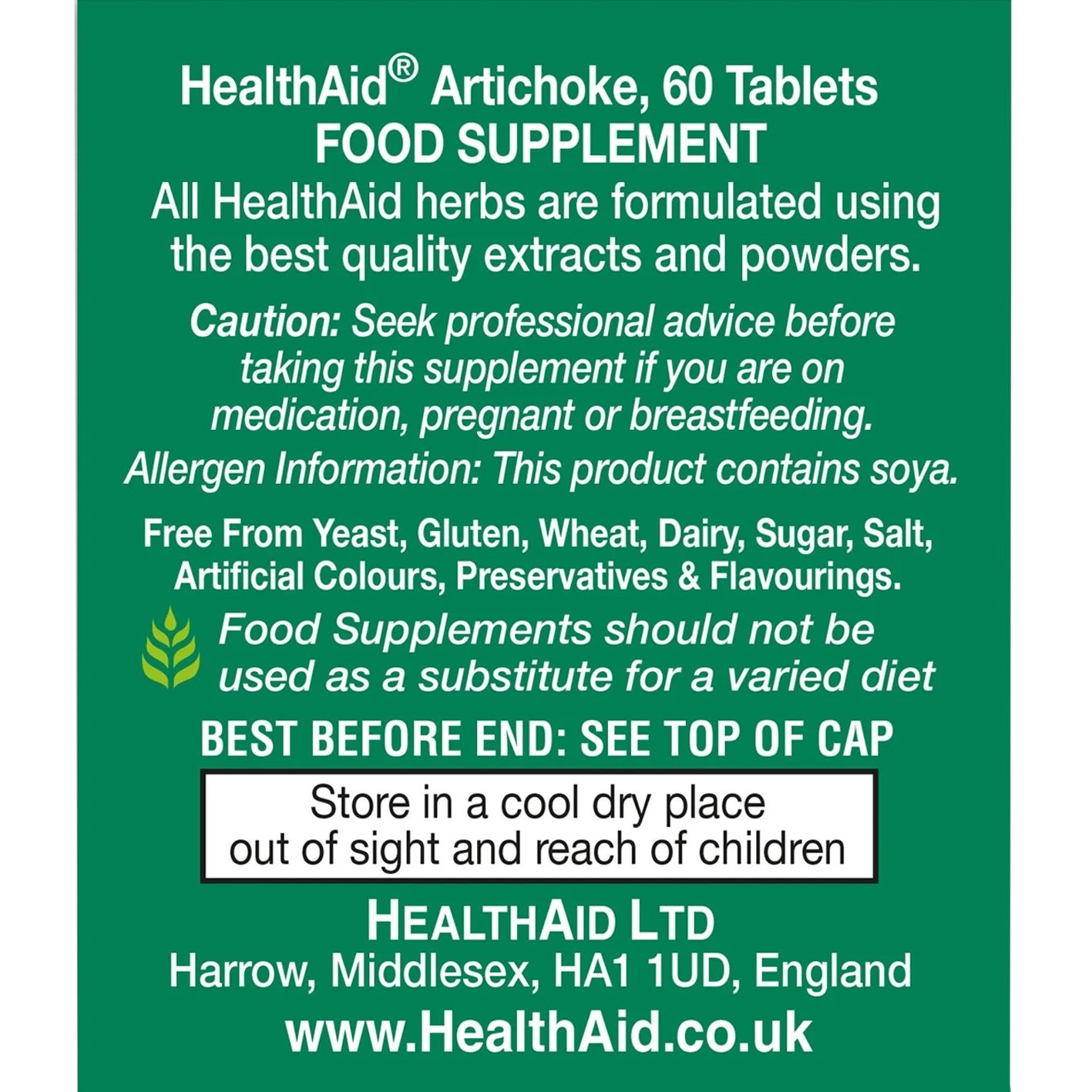 HEALTH AID - Artichoke 8350mg - 60tabs