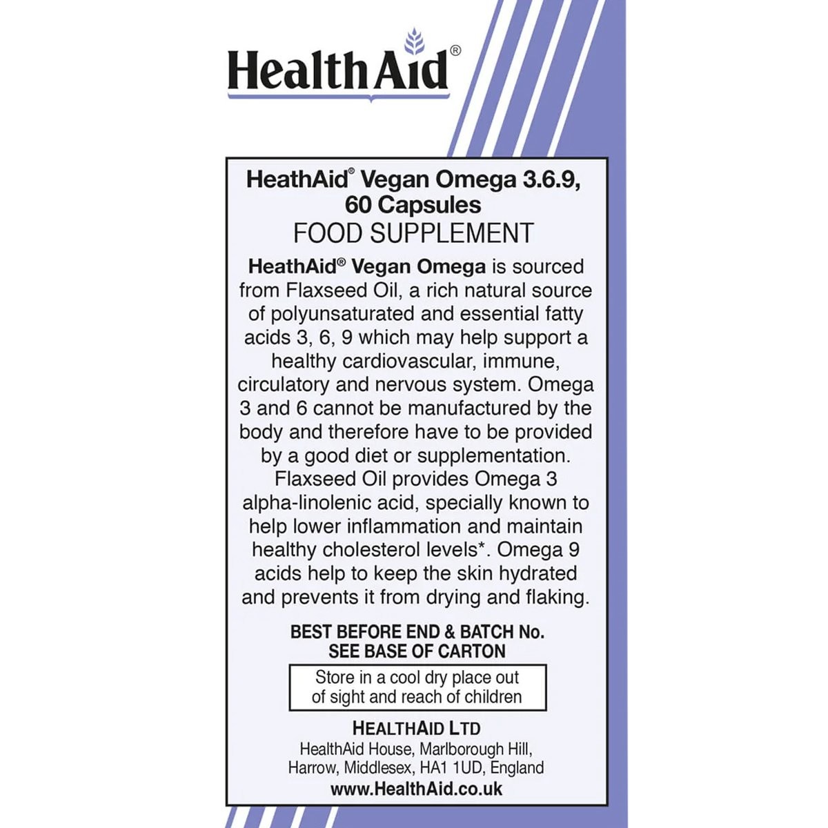 HEALT AID -VEGAN Omega 3-6-9 - 60 caps
