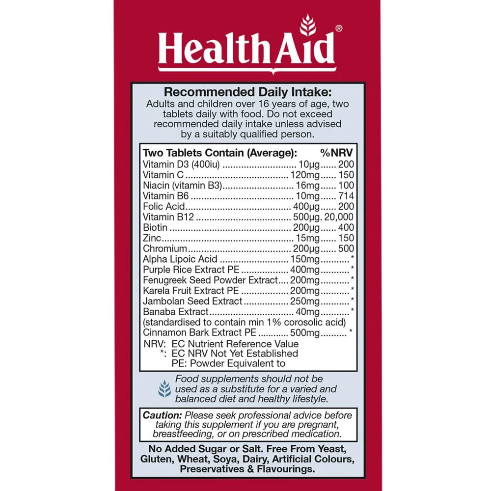HEALTH AID - GlucoBate - 60 tabs