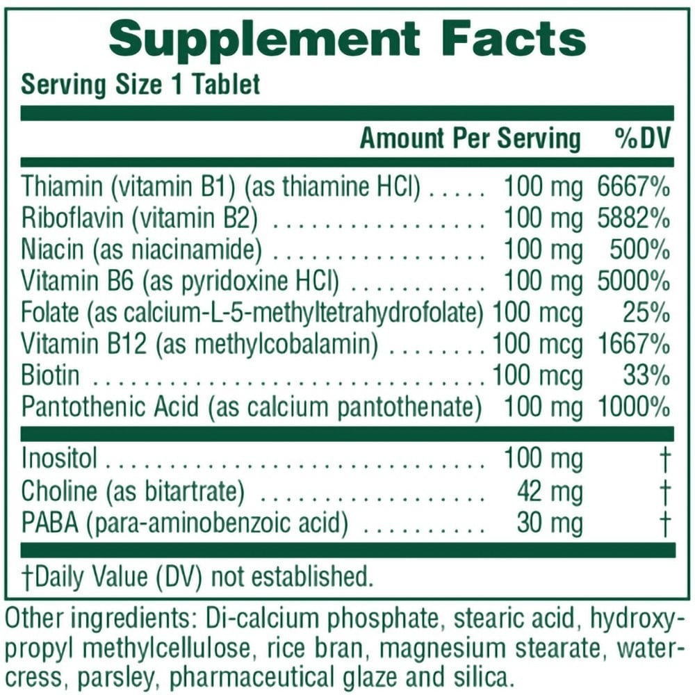 NATURES PLUS - MEGA B100 Balanced B-Complex - 60tabs