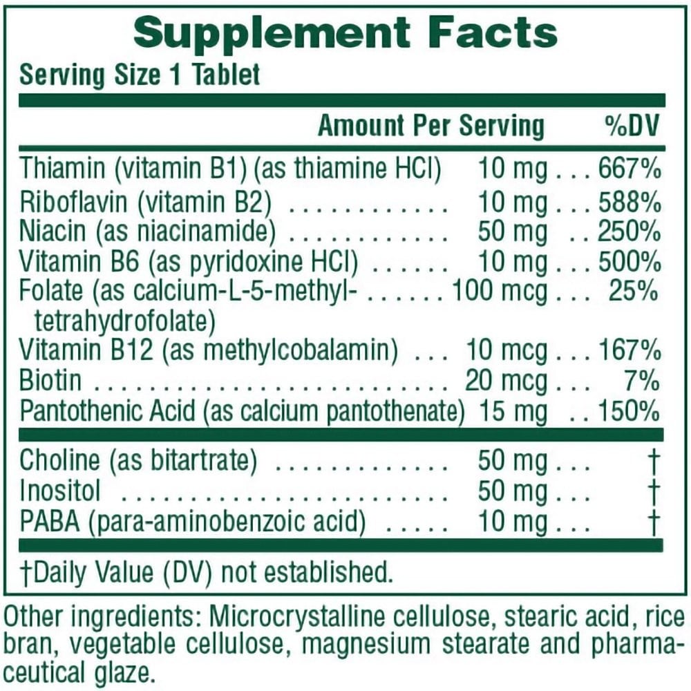 NATURES PLUS - B-Complex with Rice Bran - 90tabs