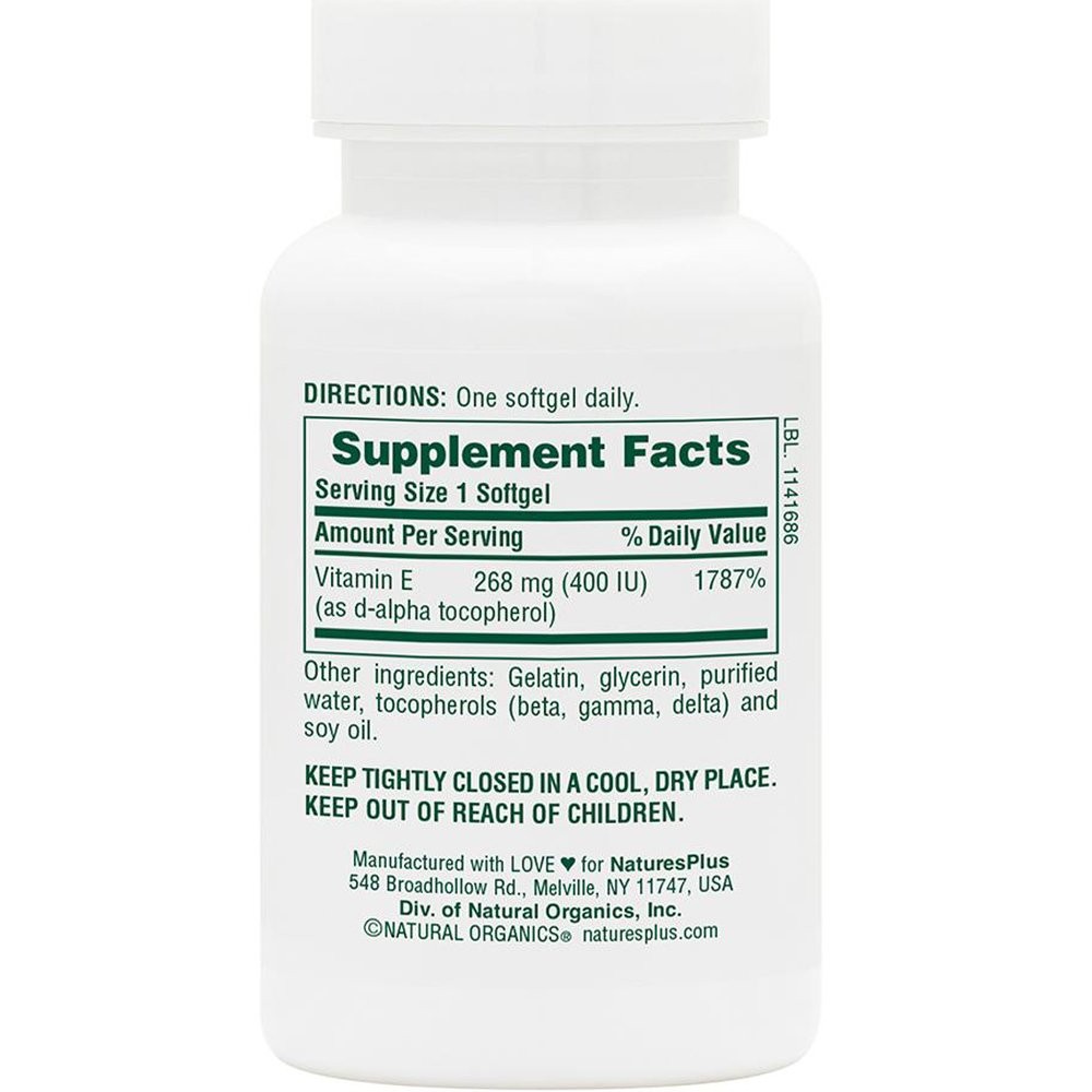 NATURES PLUS - Vitamin E 400IU - 60softgels