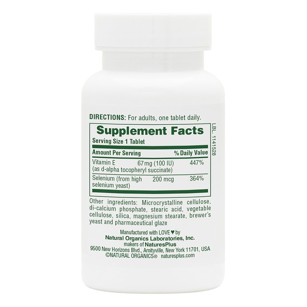 NATURES PLUS - SUPER Selenium with Vitamin E 200mcg - 90 tabs
