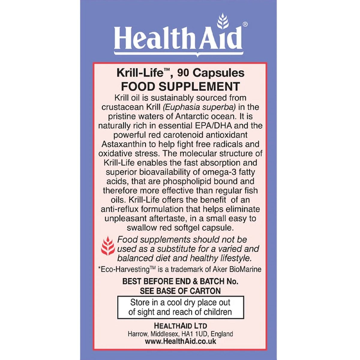 HEALTH AID - Krill-Life - 90caps