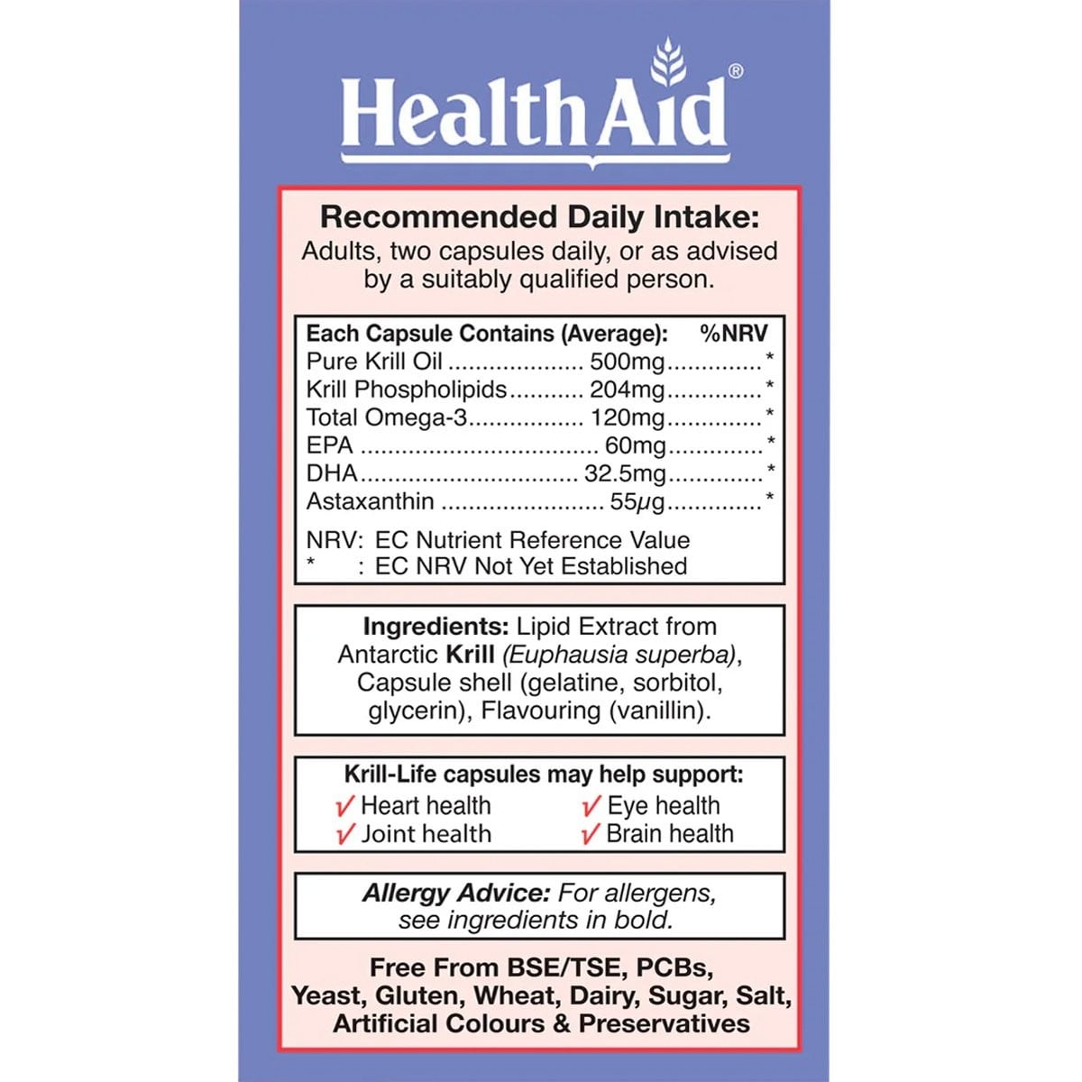 HEALTH AID - Krill-Life - 90caps