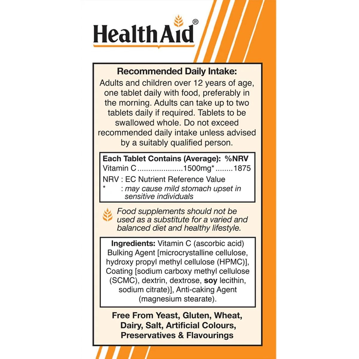 HEALTH AID - Vitamin C 1500mg - 30tabs
