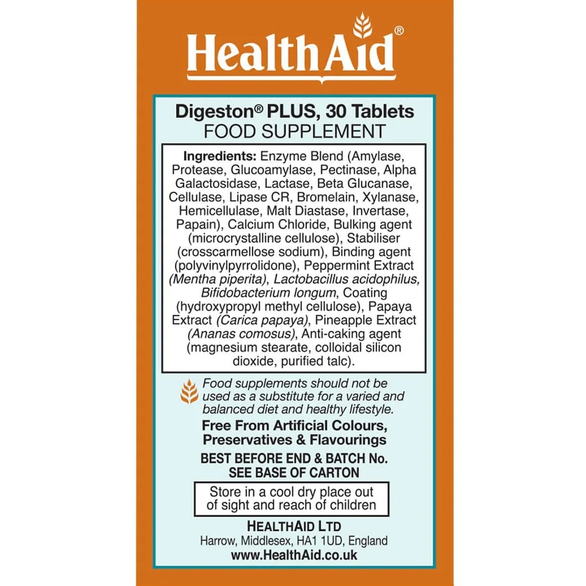 HEALTH AID - Digeston Plus - 30tabs