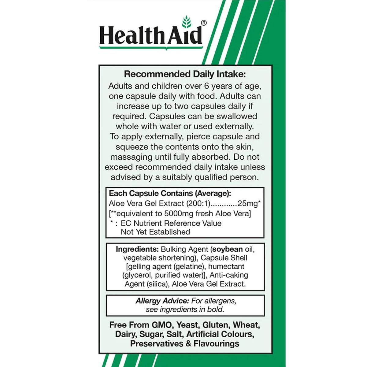 HEALTH AID - Aloe Vera 5000mg - 30caps