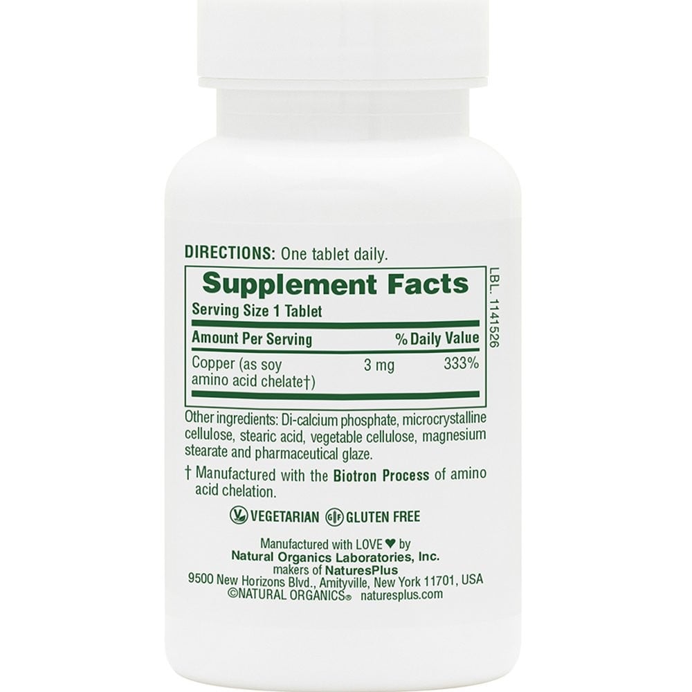 NATURES PLUS - Copper 3mg - 90tabs