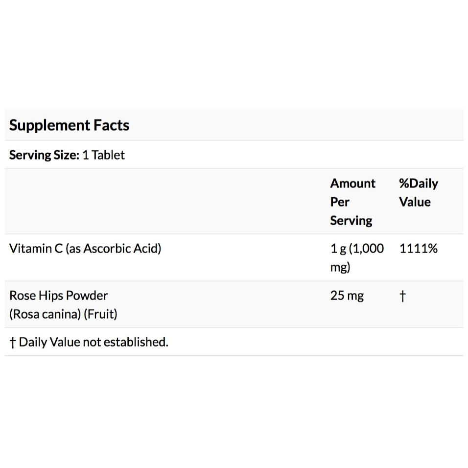 NOW - Vitamin C 1000mg with Rose Hips & Bioflavonoids - 100tabs
