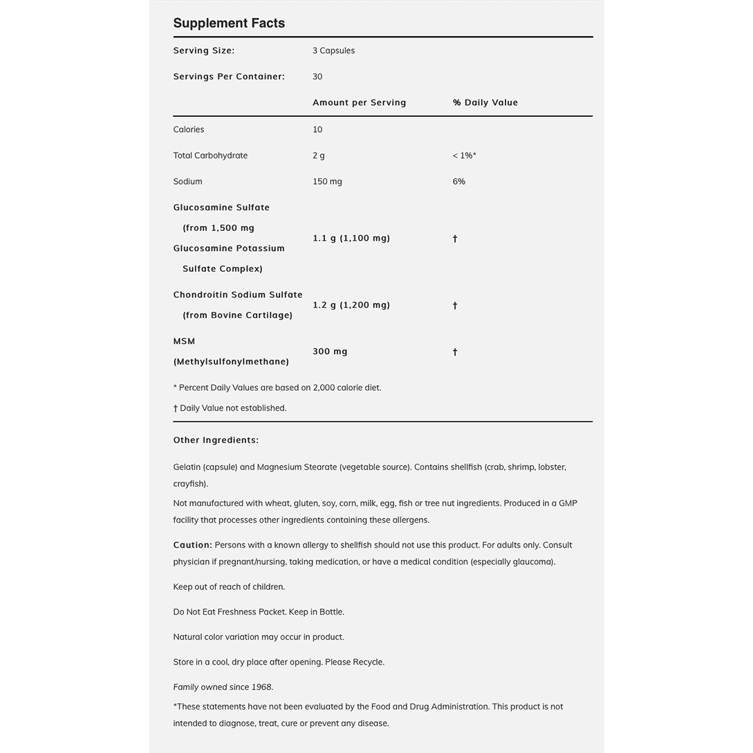 NOW - Glucosamine, Chondroitin with MSM - 90caps
