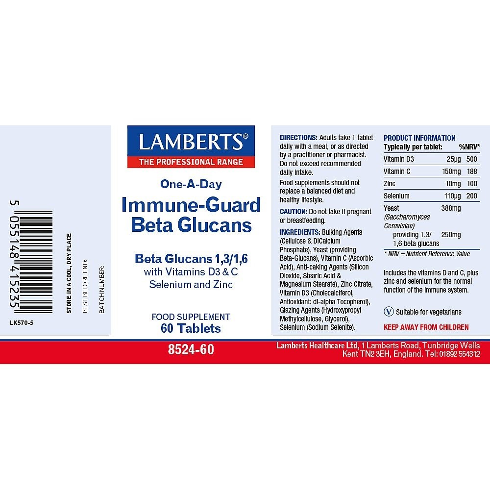 LAMBERTS - Immune-Guard Beta Glucans - 60tabs