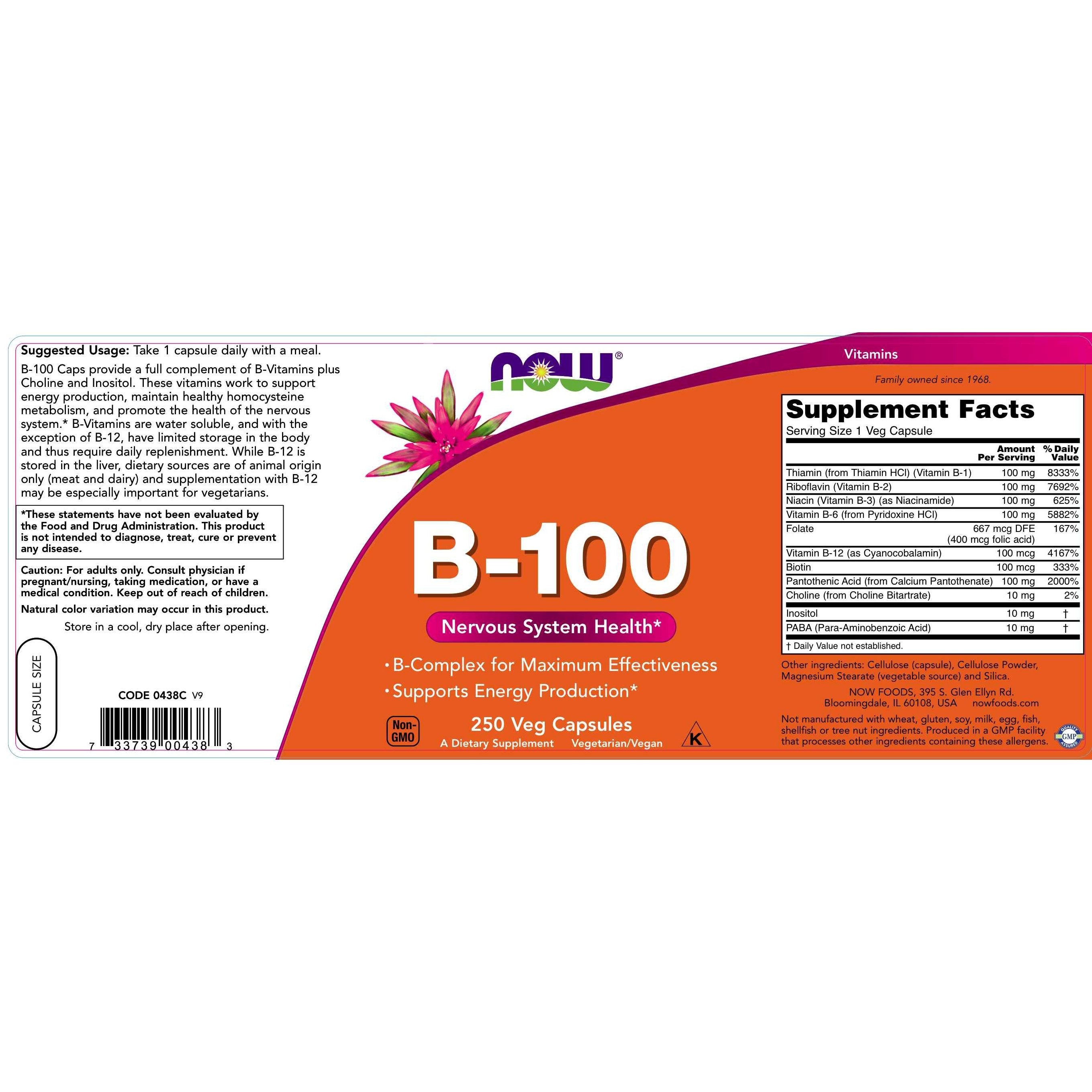 NOW - B-100 Complex - 100caps