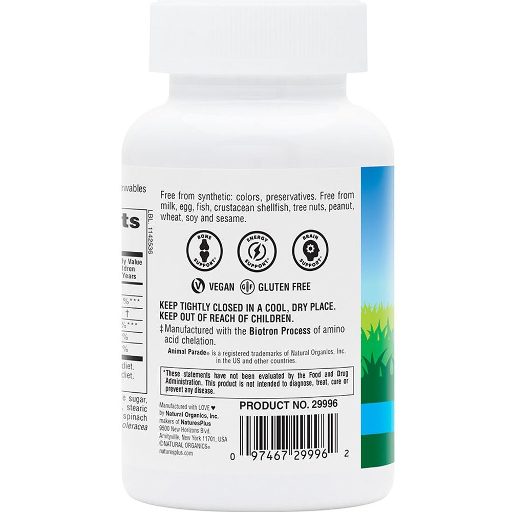 NATURES PLUS - SOURCE OF LIFE ANIMAL PARADE Calcium - 90chew.tabs
