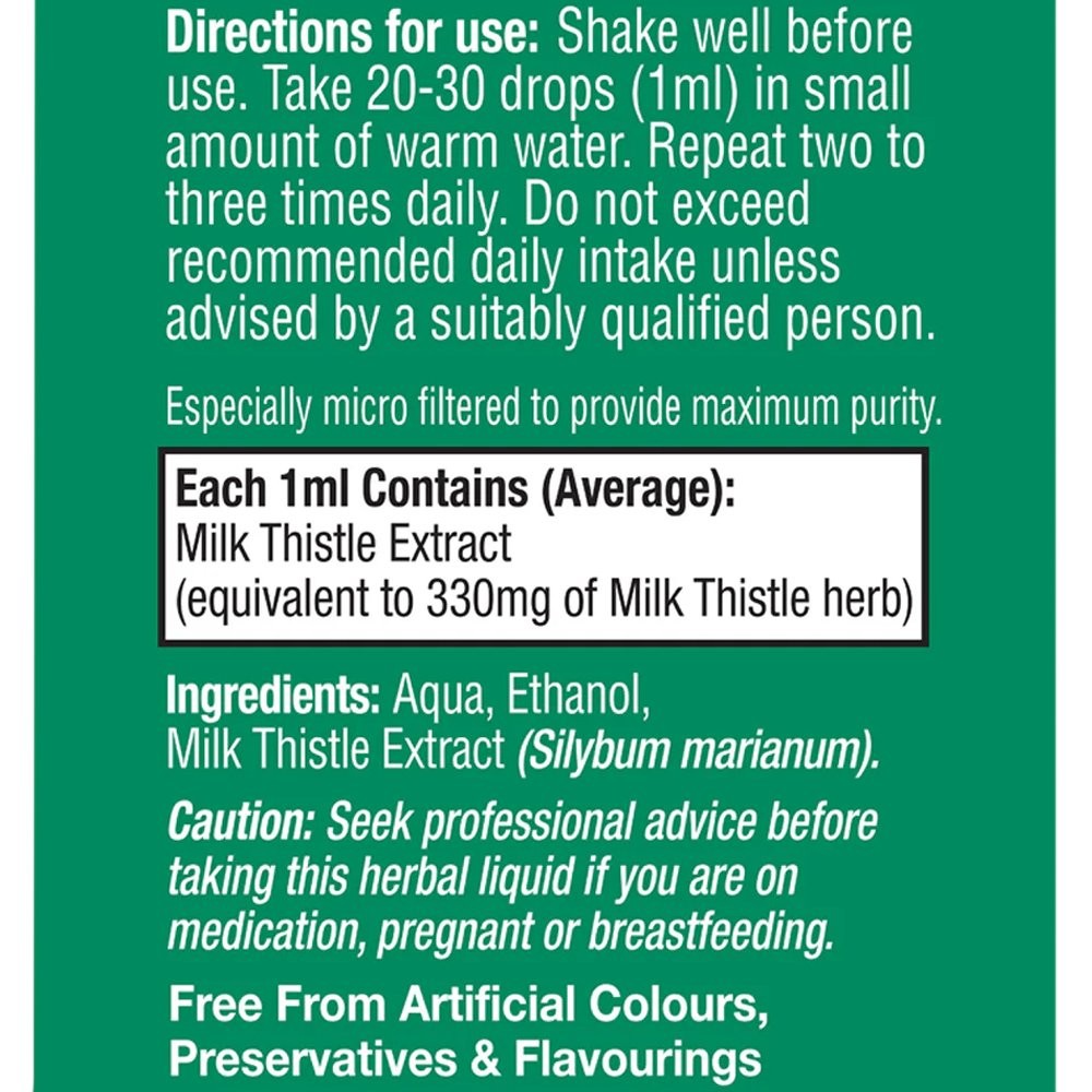 HEALTH AID - Milk Thistle Herbal Liquid - 50ml