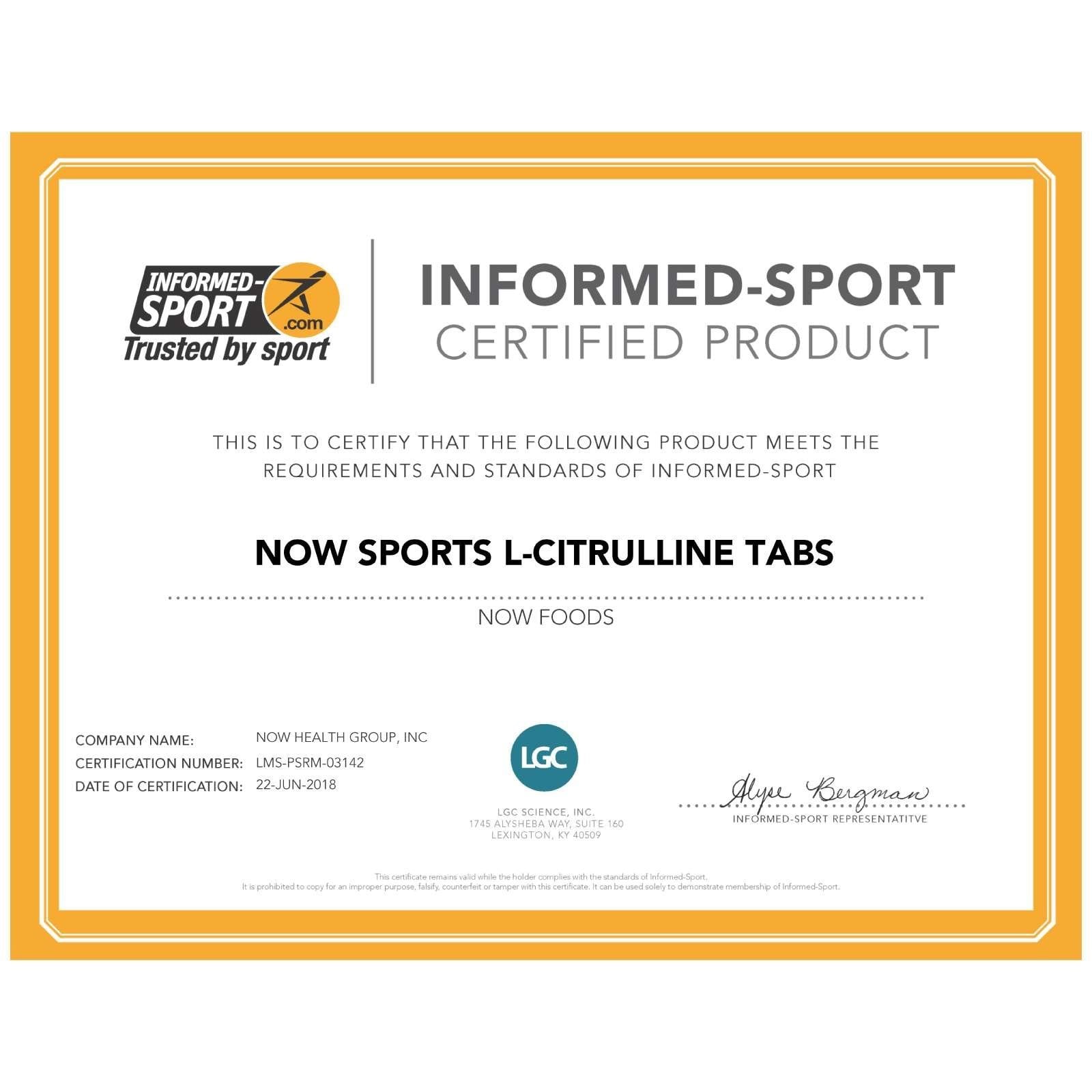 NOW - SPORTS L-Citrulline 1200mg - 120tabs