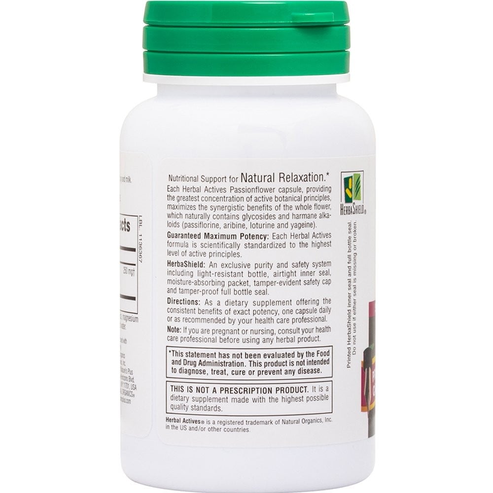 NATURES PLUS - HERBAL ACTIVES Passion Flower 250mg - 60caps