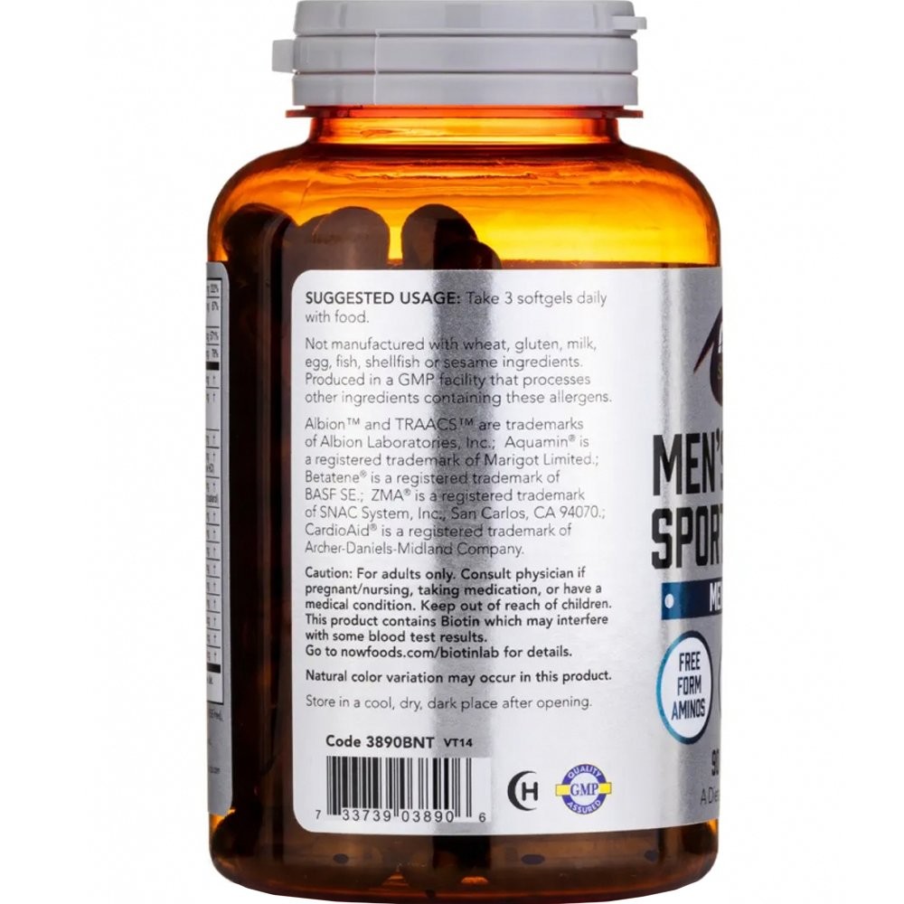 NOW - SPORTS Men's Active Sports Multi - 90softgels