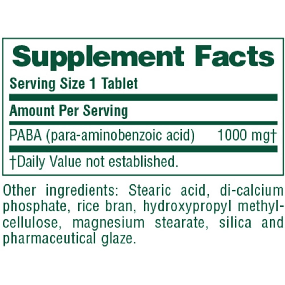 NATURES PLUS - PABA 1000mg - 60tabs
