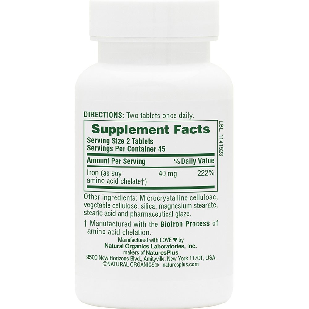 NATURES PLUS - Iron 40mg - 90tabs