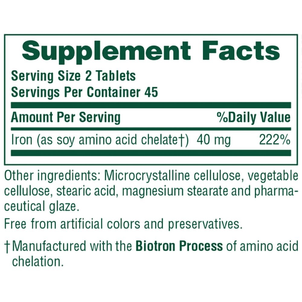 NATURES PLUS - Iron 40mg - 90tabs