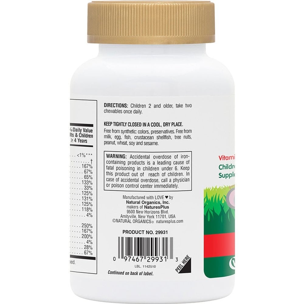 NATURES PLUS - SOURCE OF LIFE ANIMAL PARADE GOLD Multi Vitamin & Mineral (cherry) - 60chew.tabs