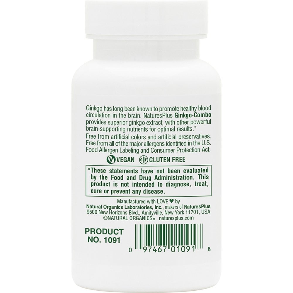 NATURE'S PLUS - Ginkgo Combo 120mg - 60caps