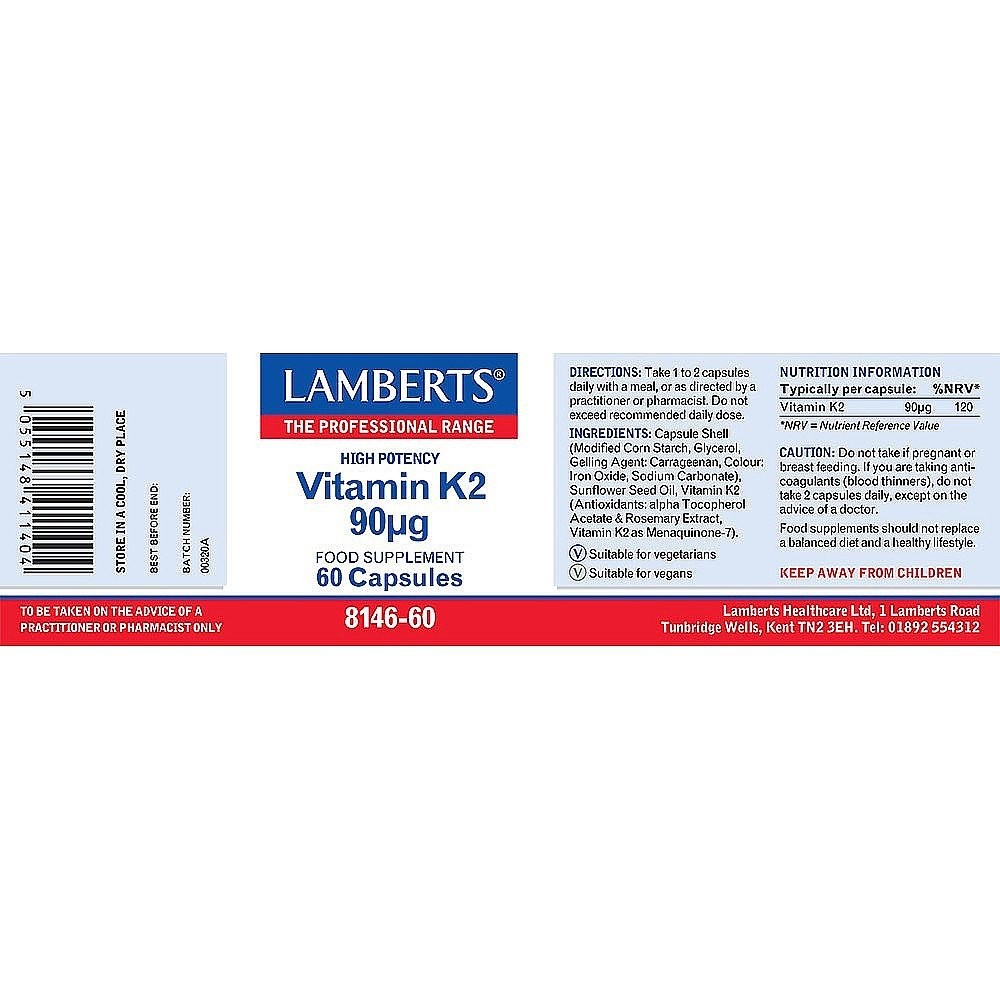 LAMBERTS - Vitamin K2 90μg - 60caps