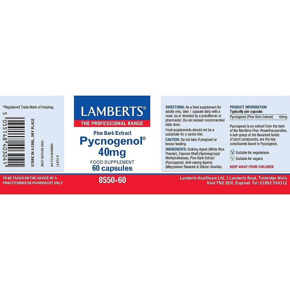 LAMBERTS - Pycnogenol 40mg - 60caps