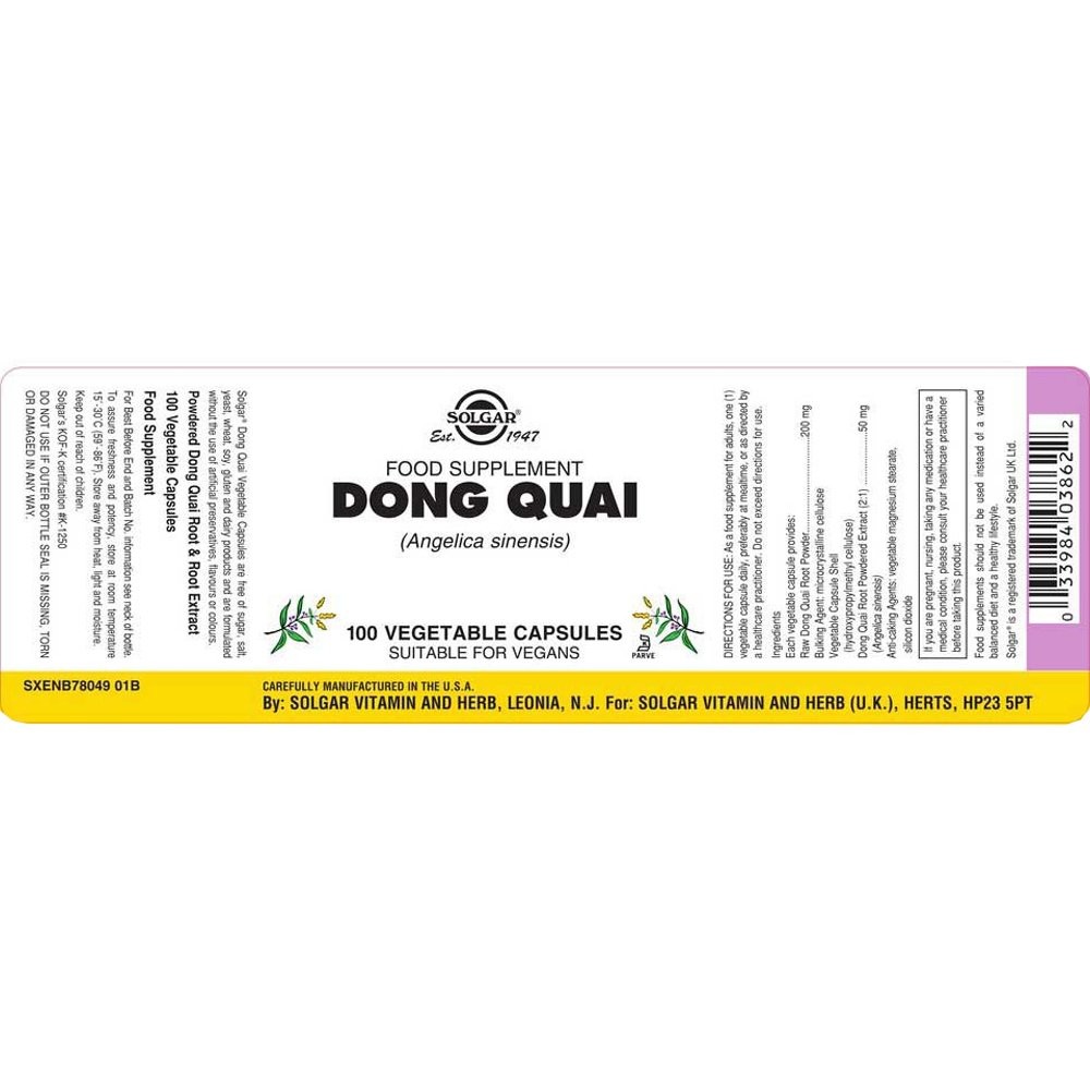 SOLGAR - Dong Quai - 100caps