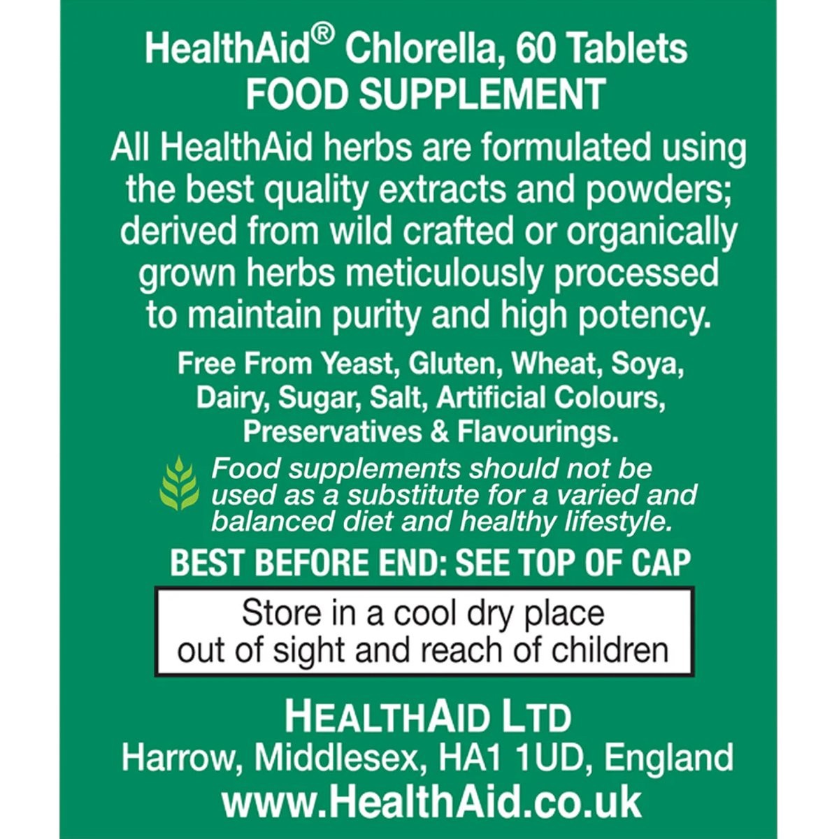 HEALTH AID - Chlorella 550mg - 60tabs