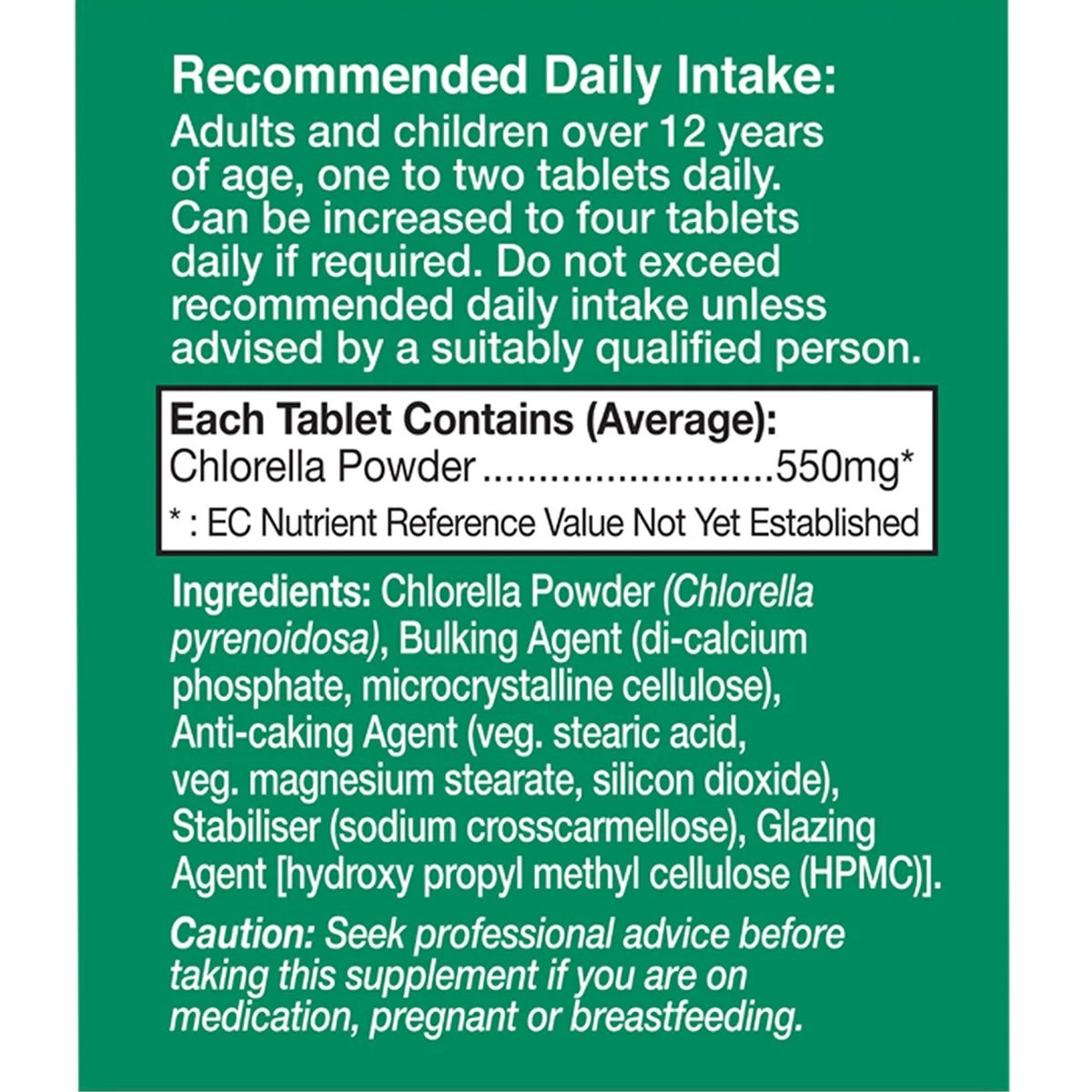 HEALTH AID - Chlorella 550mg - 60tabs