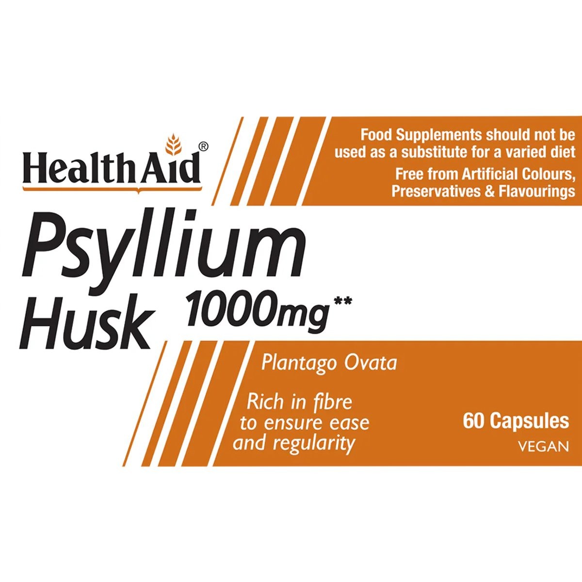 HEALTH AID -  Psyllium Husk 1000mg - 60caps