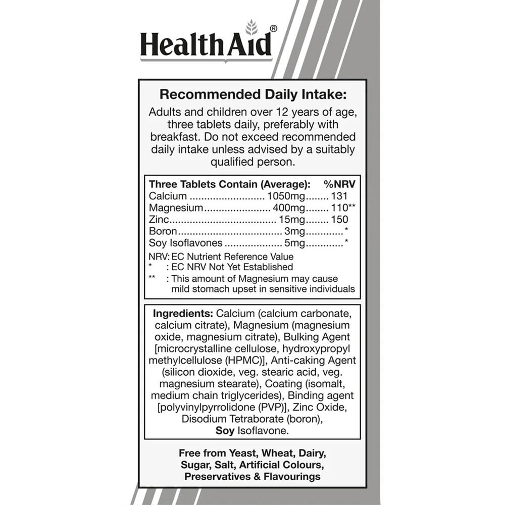 HEALTH AID - CALMAGZINC Isoflavones & Boron - 90tabs