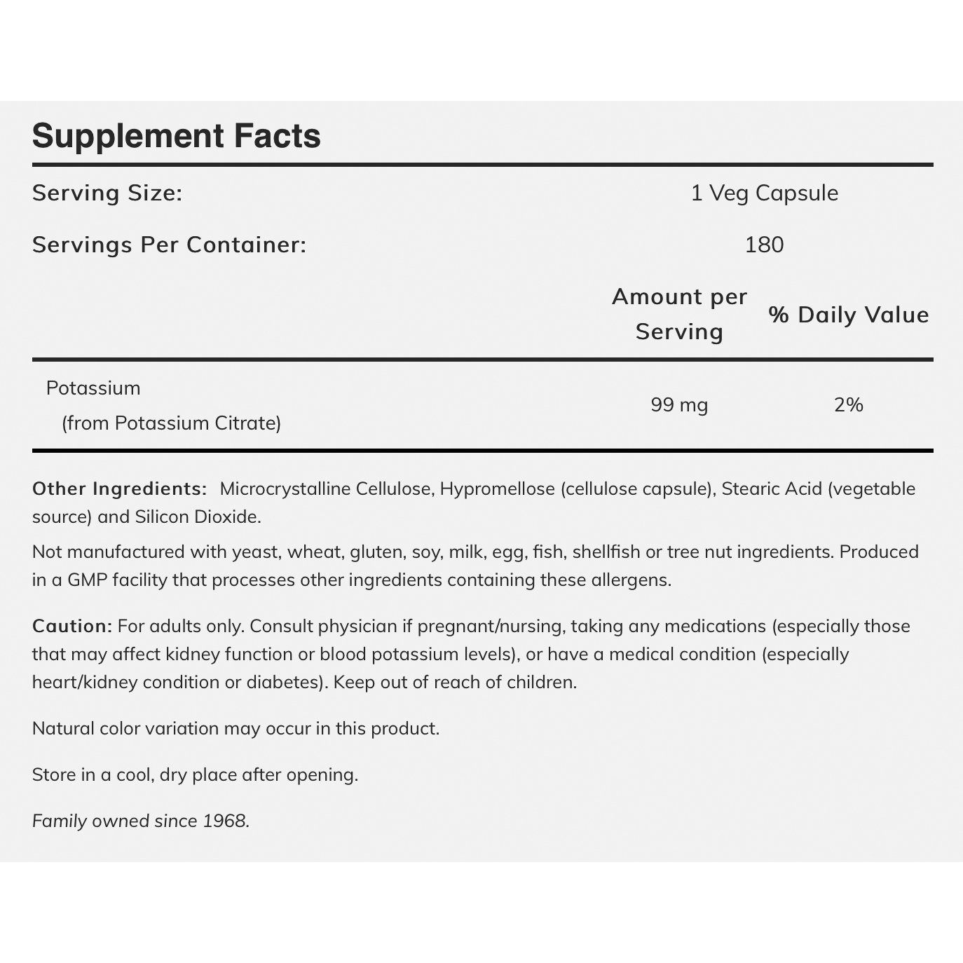 NOW - Potassium Citrate 99mg - 180caps
